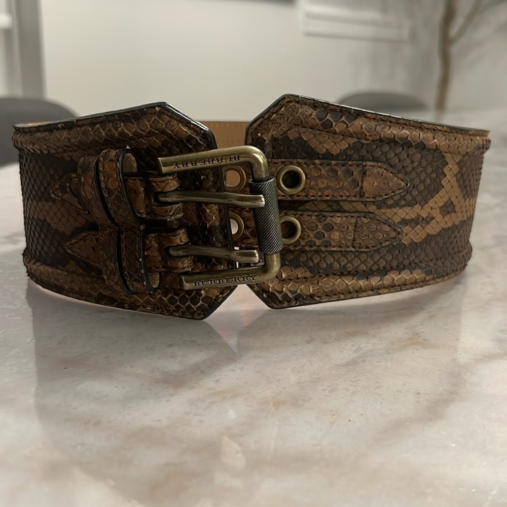 Burberry Prorsum Runway Python Snakeskin Waist Belt - Size 26/65